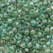 Miyuki rocailles Perlen 6/0 - Transparent picasso sea foam green 6-4506